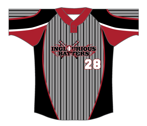 SUBLIMATED 2 BUTTON BASEBALL JERSEY