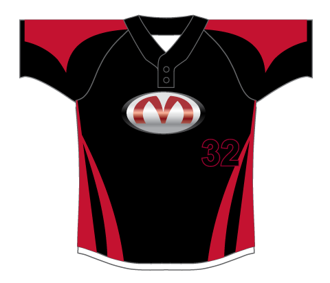 SUBLIMATED 2 BUTTON BASEBALL JERSEY