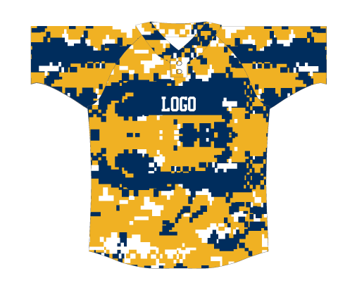 SUBLIMATED 2 BUTTON BASEBALL JERSEY