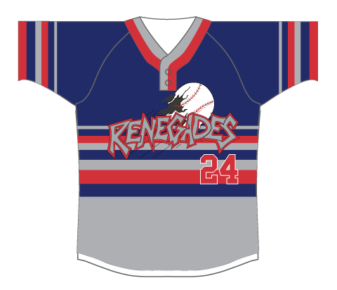 SUBLIMATED 2 BUTTON BASEBALL JERSEY