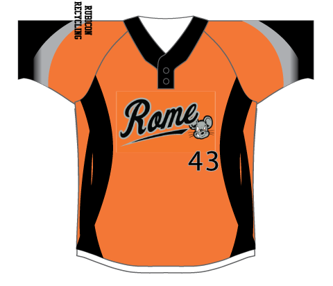 SUBLIMATED 2 BUTTON BASEBALL JERSEY