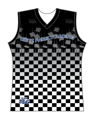 SUBLIMATED LADIES V-NECK BASEBALL JERSEY
