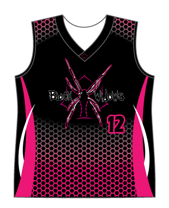 SUBLIMATED LADIES V-NECK BASEBALL JERSEY