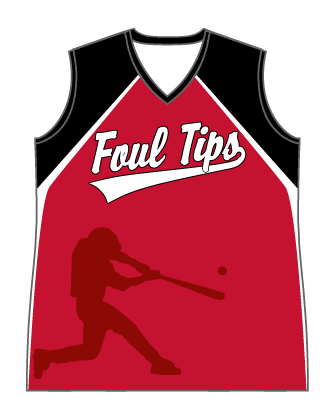 SUBLIMATED LADIES V-NECK BASEBALL JERSEY