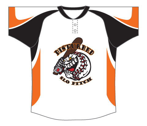 SUBLIMATED 2 BUTTON RIBBED BASEBALL JERSEY