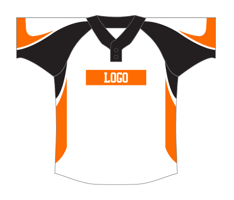 SUBLIMATED 2 BUTTON RIBBED BASEBALL JERSEY