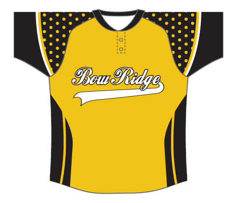 SUBLIMATED 2 BUTTON RIBBED BASEBALL JERSEY